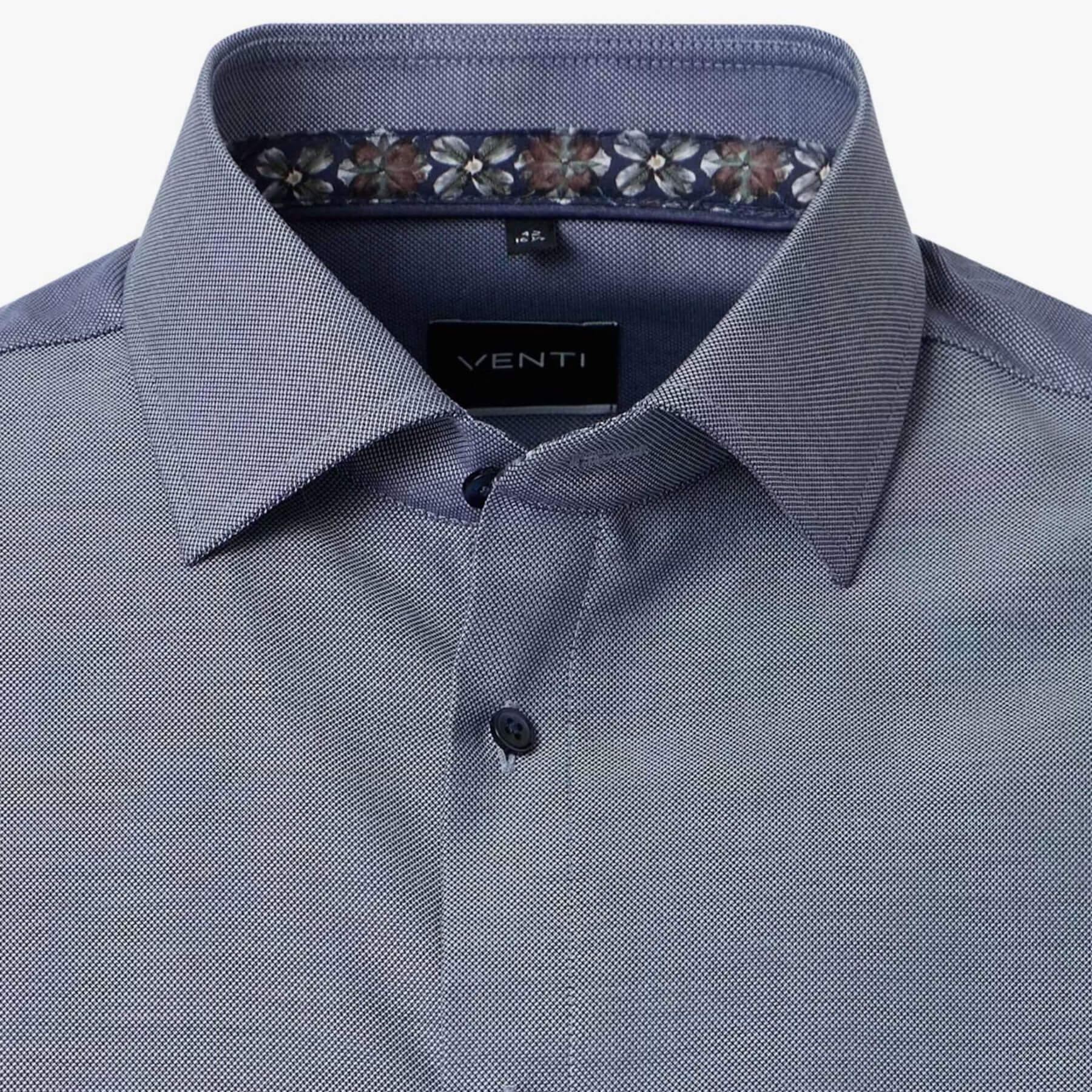 Сорочка мужская Venti Modern Fit 226111780-102 из фактурной ткани в синей гамме