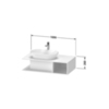 Duravit D-Neo DE492902222 Тумбочка подвесная компакт, 260x1000x550 мм, 1 открытое отделение на правой стороне, цвет: белый высокоглянцевый