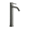 Gessi 316 54209#239 Смеситель для раковины на 1 отверстие, высокий h=305мм, без донного клапана, излив 123мм, цвет: steel brushed