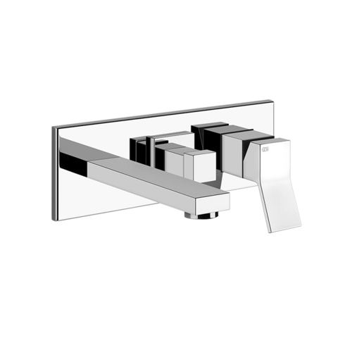 Gessi Rettangolo K 53138#031 Встраиваемый смеситель с изливом и переключателем PULL(внешние части), цвет: хром