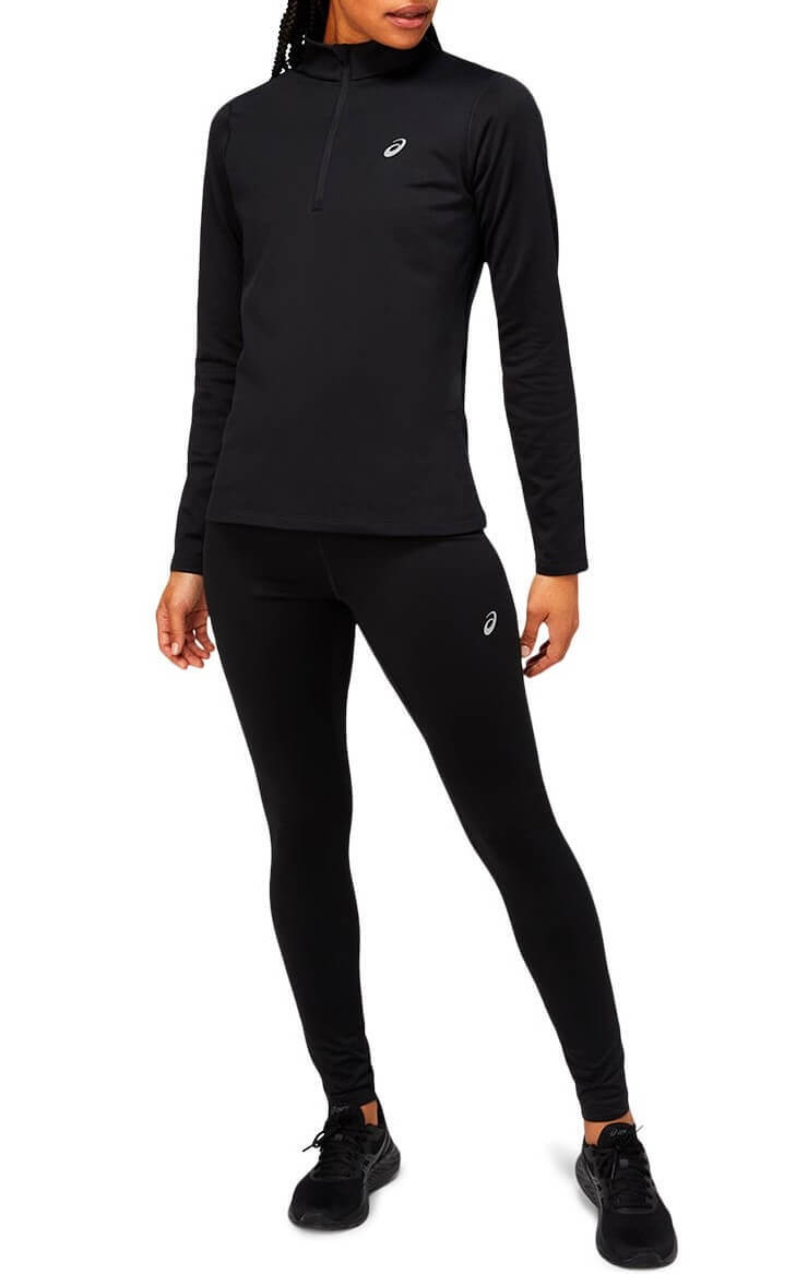 Asics Core 1/2 Zip LS Winter рубашка женская черная - 5