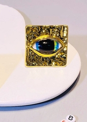 83401-kolco-kvadratnoe-glaz-eye-zheltyj-goluboj-v-stile-schiaparelli