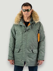 Куртка Аляска Husky III fleece Nord Storm 2024 (оливковый - olive/orange)