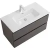 BelBagno KRAFT-900-2C-SO-GSO База под раковину подвесная с фрезерованными ручками по всей длине фасада с двумя выкатн. ящ., Темно-Серый Мат.,900x455x500