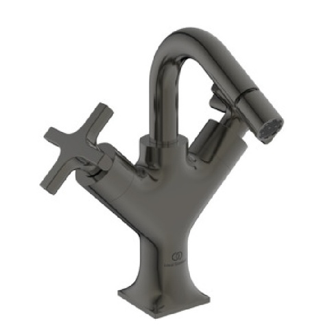 Ideal Standard Joy Neo BD157A5 Двурукоятковый смеситель для биде под 1 отверстие, с донным клапаном, 5 л/мин Magnetic Grey / Магнит