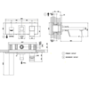 Gessi Rettangolo K 53138#031 Встраиваемый смеситель с изливом и переключателем PULL(внешние части), цвет: хром