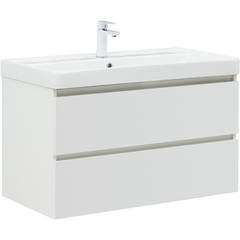 Aquanet Вега 327998 Тумба с раковиной, цвет: белый глянец фото