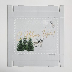 Коробка сборная одиночная Прямоугольник, «Уютного Нового года», 31*25*16 см
