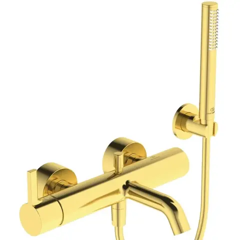 Ideal Standard BC787A2 Настенный смеситель для ванны/душа с душевым комплектом Brushed Gold / Шлифованное Золото