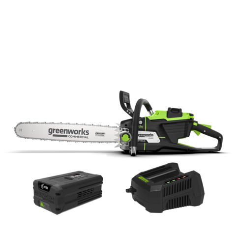 Цепная пила аккумуляторная Greenworks OCS600, 82V, 3,6кВт, 45см, бесщеточная, с АКБ 5Ач и ЗУ (2009607UB)