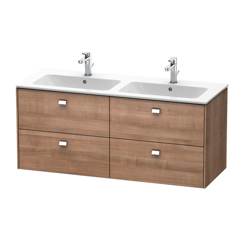 Duravit Brioso BR410601073 Тумба подвесная под раковину 1290x479х553 мм, с 4 выдвижными ящиками, цвет Тичинская вишня 73(для 233613)
