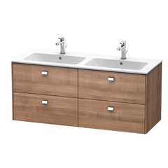 Duravit Brioso BR410601073 Тумба подвесная под раковину 1290x479х553 мм, с 4 выдвижными ящиками, цвет Тичинская вишня 73(для 233613) фото