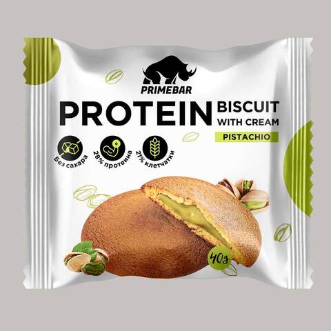 Протеиновое печенье Фисташка 'Primebar Protein Biscuit', 40г