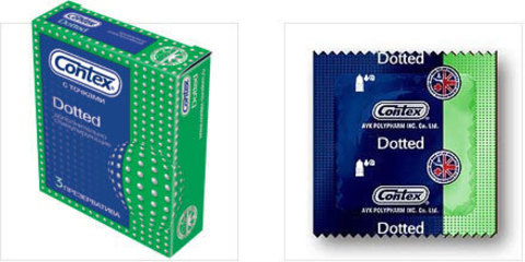 Презервативы с точками CONTEX №3 Dotted, 3 шт.