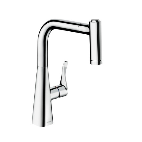 Hansgrohe Metris M71 73800000 Смеситель для кухни с выдвижным изливом и лейкой