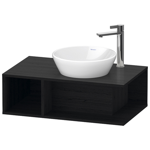 Duravit D-Neo DE493801616 Тумбочка подвесная компакт, 260x800x480 мм, 1 открытое отделение на левой стороне, цвет: Black Oak