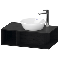 Duravit D-Neo DE493801616 Тумбочка подвесная компакт, 260x800x480 мм, 1 открытое отделение на левой стороне, цвет: Black Oak фото