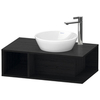 Duravit D-Neo DE493801616 Тумбочка подвесная компакт, 260x800x480 мм, 1 открытое отделение на левой стороне, цвет: Black Oak