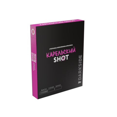 М. Табак для кальяна Dark Side Shot Карельский панч (Черника, земляника, малина) 25/30гр