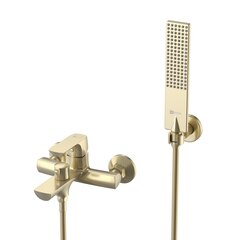 Lemark LM7214BG Смеситель для ванны с коротким изливом,  поворотный переключатель, латунь/брашированное светлое золото фото