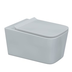 Berges Floe 082121 Унитаз подвесной 55 см, сиденье дюропласт Floe Slim SO, микролифт, быстросьем фото