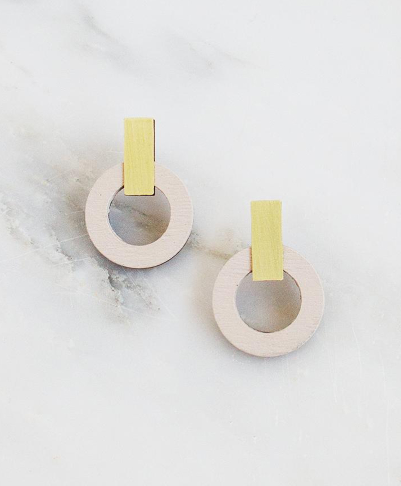 Серьги Orbit Earrings Ecru