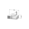Duravit D-Neo DE493801616 Тумбочка подвесная компакт, 260x800x480 мм, 1 открытое отделение на левой стороне, цвет: Black Oak