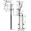 Hansgrohe Metris M71 73800000 Смеситель для кухни с выдвижным изливом и лейкой