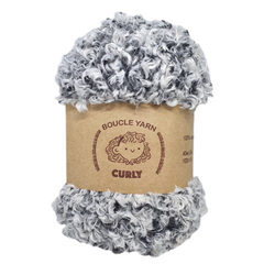 Wool Sea Curly 91 (Бело-черный меланж)