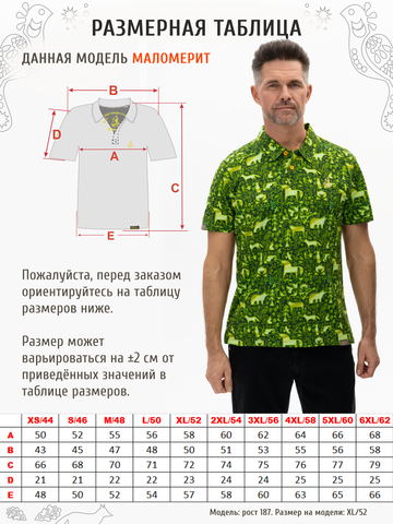 Поло «Весенний лес» мужское