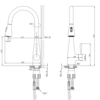 Lemark Expert LM5084S Смеситель для кухни с вытяжным изливом, сталь