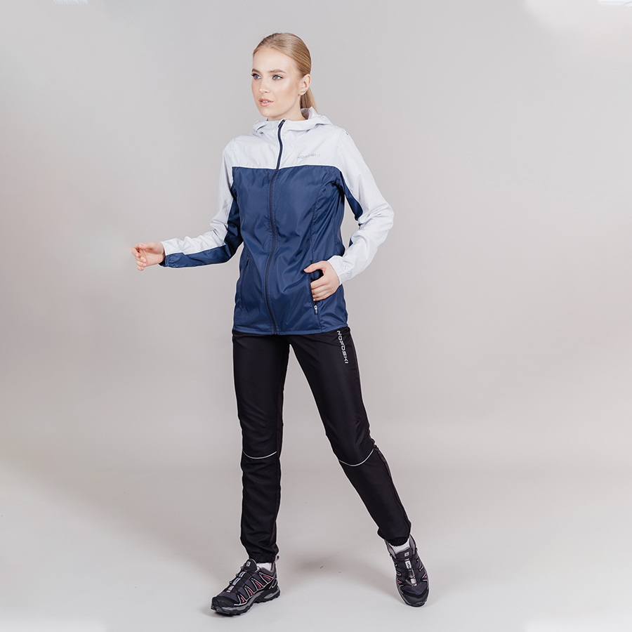Nordski Rain Run костюм беговой женский moon grey-navy