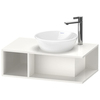 Duravit D-Neo DE493802222 Тумбочка подвесная компакт, 260x800x480 мм, 1 открытое отделение на левой стороне, цвет: белый высокоглянцевый