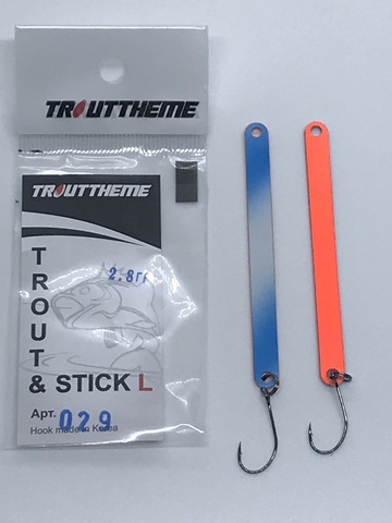СТИКИ ФОРЕЛЕВЫЕ  TROUTTHEME TROUT & STICK L арт. 029 вес 2,8г  (крючок Корея)