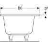 Geberit Renova Plan 554.307.01.1 Ванна прямоугольная, 180x80см