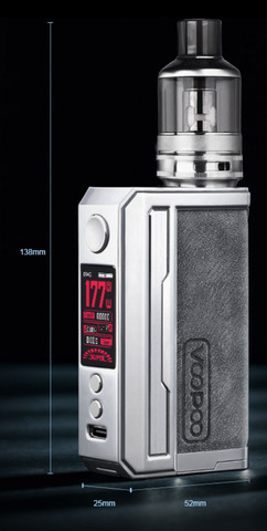 Размеры устройства Voopoo Drag 3