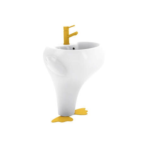 Creavit Ducky DC052-00CB00E-0000 Раковина напольная детская, цвет: белый