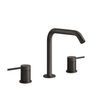 Gessi 316 54212#707 Смеситель для раковины на 3 отверстия, без донного клапана, излив 156мм, h=201мм, цвет: brushed black metal pvd
