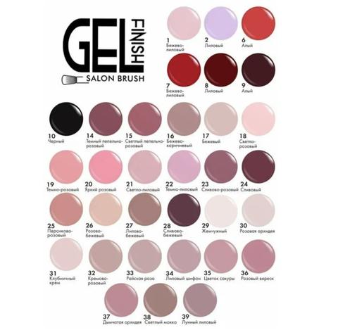 Gel finish Лак для ногтей тон 32 бежево-розовый 9г Lux Visage — фото 3