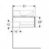 Geberit VariForm 501.160.00.1 Тумба под раковину, 75x23.5x51см, темно-серый / лакированный матовый, темно-серый / матовый
