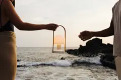 Портативный светильник FollowMe белый/дуб