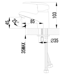 Смеситель для умывальника монолитный LEMARK PRAMEN – LM3356C