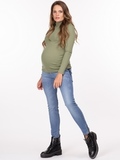 Джинсы для беременных (SKINNY) 09321 синий