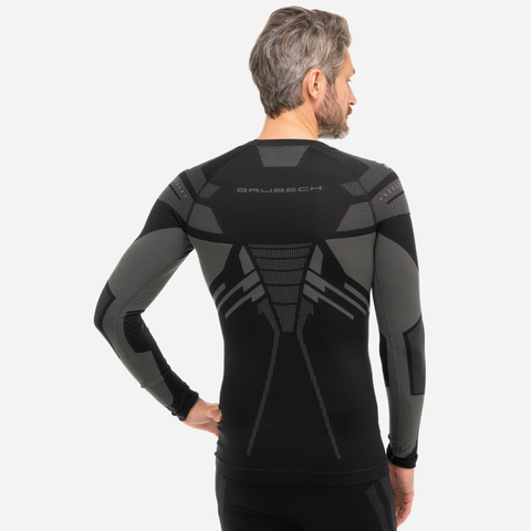 Мужской термолонгслив Brubeck Dry black-graphite