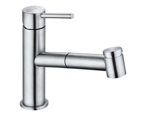 Kludi Steel 44851F860 Смеситель для кухни с выдвижным изливом, цвет: хром