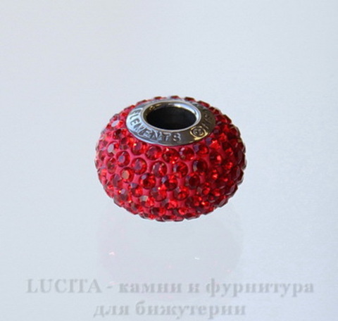 80101 Бусина Сваровски BeCharmed Pave Indian Siam 14х9 мм ()