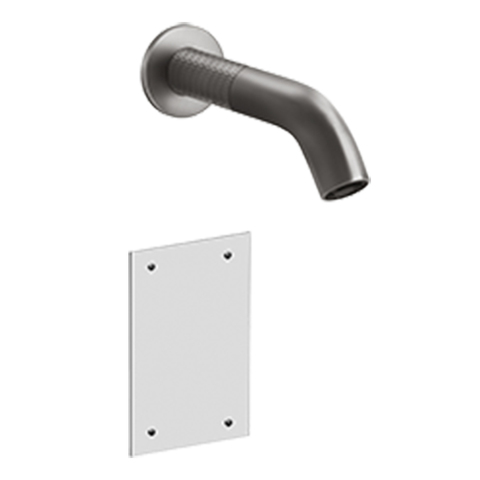 Gessi 316 Meccanica 54215#239 Смеситель для раковины настенный, электронный, излив 200 мм., внешняя часть, цвет Steel Brushed