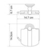 WasserKRAFT Ammer K-7025 Держатель туалетной бумаги, цвет: хром