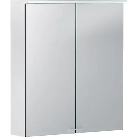 Geberit Option Basic 500.273.00.1 Зеркальный шкаф с подсветкой, две двери, 60x67.5x14см