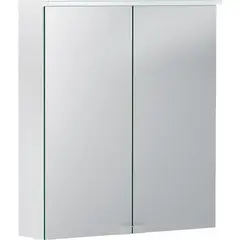 Geberit Option Basic 500.273.00.1 Зеркальный шкаф с подсветкой, две двери, 60x67.5x14см фото